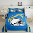 thumbnail image 2 of Erosebridal American Football Comforter Set Queen Size Rugby Games Bedding Set Sport Arena Blue Yellow Comforter Sports Theme Quilt Set, 2 of 7