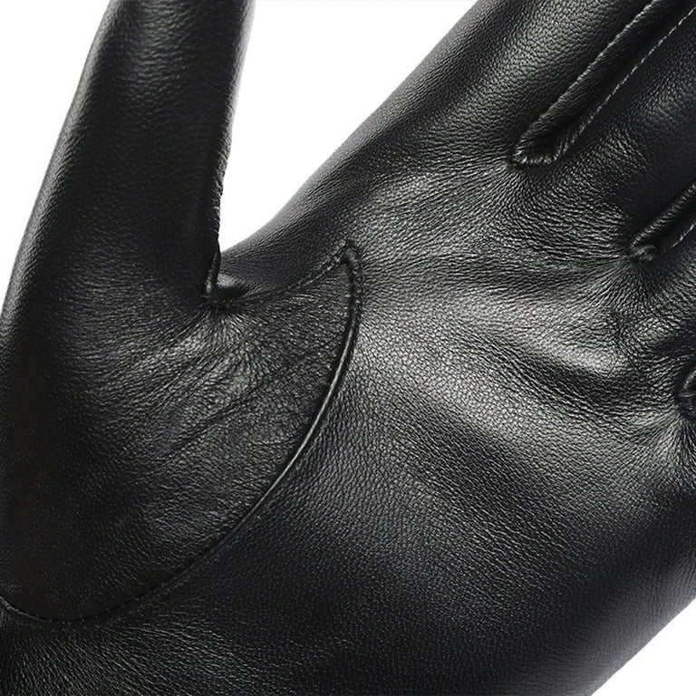 Aoochasliy Winter Gloves Clothes Men's Leather Gloves Black Driving Leather  Gloves Winter Warm Gloves - Walmart.com