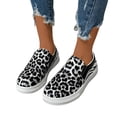 thumbnail image 3 of VOUZZA Cheetah Print Women Shoes Casual Fashion Leopard Print Leather Low Cut Comfortable Flat Sole Casual Single Shoes Sneakers For Women, 3 of 8