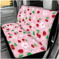 thumbnail image 3 of Jeiento Pink Cherry Car Seat Cover Full Set of 14 Steering Wheel Cover Seatbelt Pad Cute Flower Armrest Cover Pad Cup Holders Keychain Headrest Covers for SUV Van Truck Sedan, 3 of 7