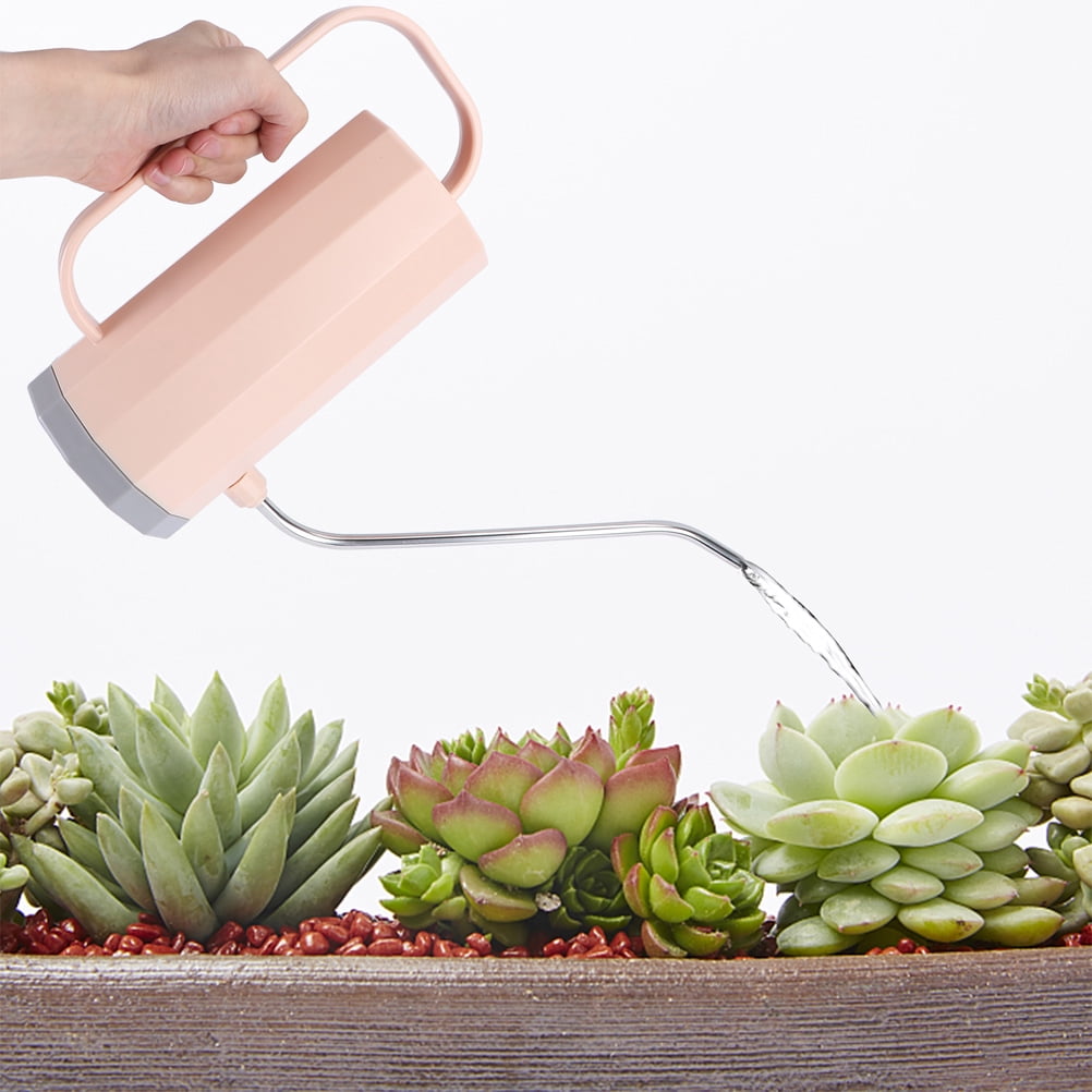 SEWCHICS Small Watering Can for Indoor Plants Plastic Mint Green 2Pcs with Flow Control