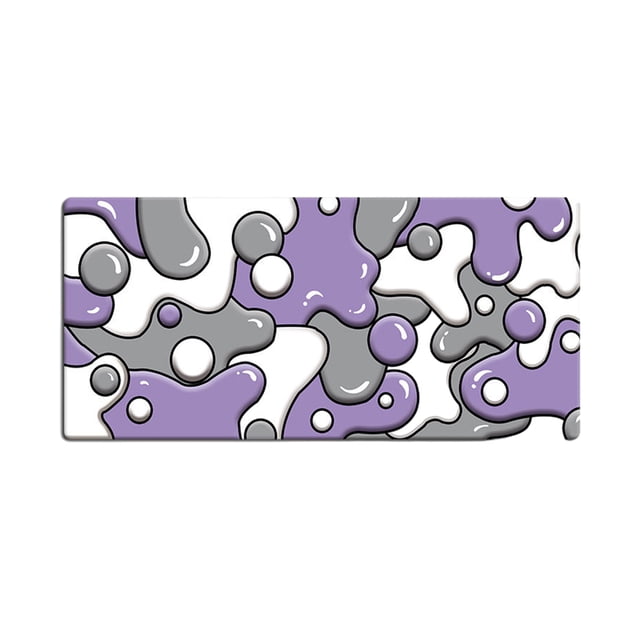 Bearachild Alfombrilla de goma para escritorio para juegos, para movimientos cómodos y suaves del ratón, alfombrilla para teclado de apariencia Videojuegos y accesorios Gris Morado