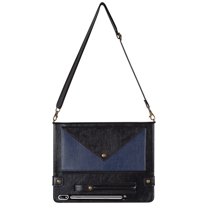 Dteck Case for Samsung Galaxy Tab S8 Ultra 14.6 Inch SM-X900 X906 with S Pen Holder, Business Portfolio Crossbody Wallet Case with Large Storage Compartments Note Pocket Shoulder Strap, Blue   Black