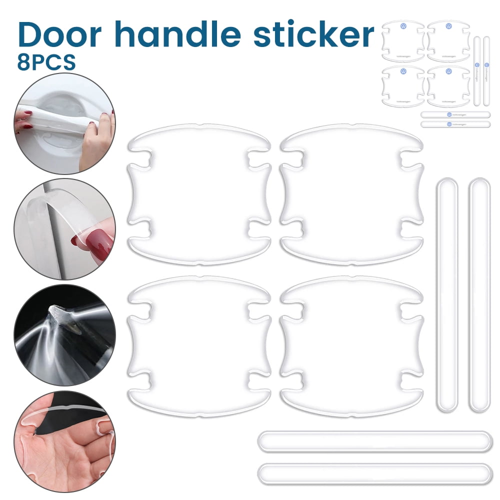 4x Invisible Clear Car Door Handle Protector Film Scratch Guard Cover  Sticker 3D