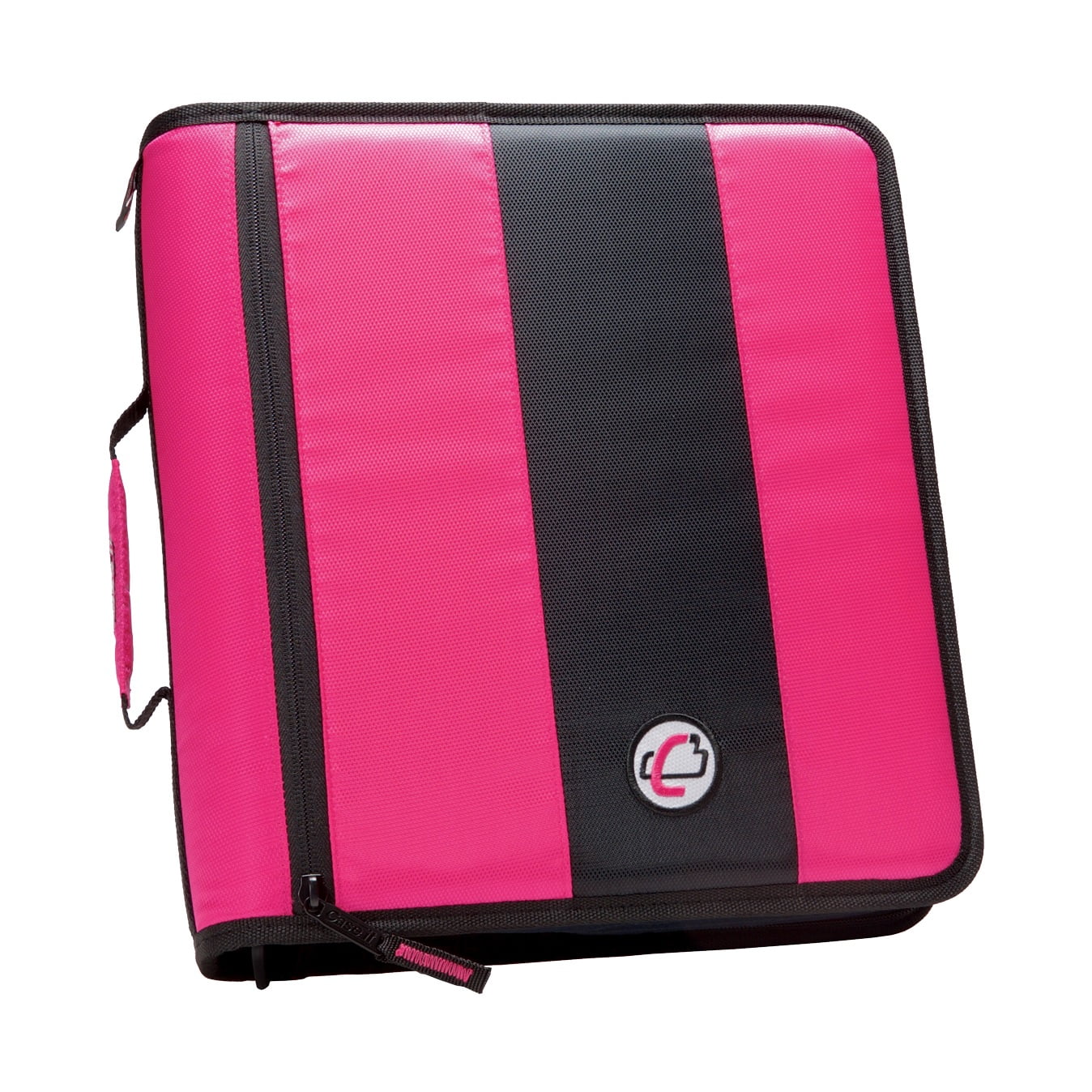 Case It Basic Zipper Binder With Front Pocket, 2 Inch, Pink, D251
