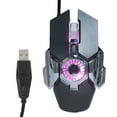 thumbnail image 1 of Ratón de computadora RGB Gaming 6 botones con cable Gamer Ratones para computadora portátil PC de escritorio con FanGray, 1 of 8