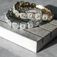 thumbnail image 3 of 14K Gold Over S925 Ice Sugar Chain Moissanite Bracelet for Men, Best Hip-Hop Style, Street Style Gift, 3 of 7