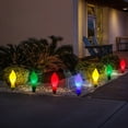 thumbnail image 3 of LSLJS Solar Lights Outdoor, Christmas Decorations 8 Pcs Colorful Flame Shape LED Lights Solar Powered Waterproof Ground Plug Lamp Xmas Holiday Scene Layout Night Lights for Garden Courtyard Pathway, 3 of 4
