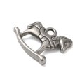 thumbnail image 2 of 2 pc Non-Tarnish 304 Stainless Steel Pendants Hobbyhorse Charms Stainless Steel Color 17x20x3mm Hole: 2mm, 2 of 3