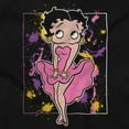 thumbnail image 2 of Betty Boop Colorful Paint Splatters Women Crewneck Sweatshirt Brisco Brands S, 2 of 5