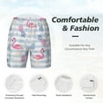 thumbnail image 5 of Balery Flamingo and Pineapple Mens Swim Trunks Swim Shorts for Men Quick Dry Inseam Beach Shorts with Compression Liner Pocket-Small, 5 of 9