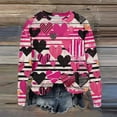 thumbnail image 2 of Resicozy Valentines Sweatshirts for Women 2026 Cute Heart Graphic Pullover Casual Crewneck Long Sleeve Tops Valentine's Shirt Hot Pink M, 2 of 5