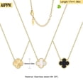 thumbnail image 2 of Set de joyería AIPPK con collar colgante de trébol, 3 piezas, chapado en oro, 2 of 7