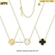 thumbnail image 2 of Set de joyería AIPPK con collar colgante de trébol, 3 piezas, chapado en oro, 2 of 7