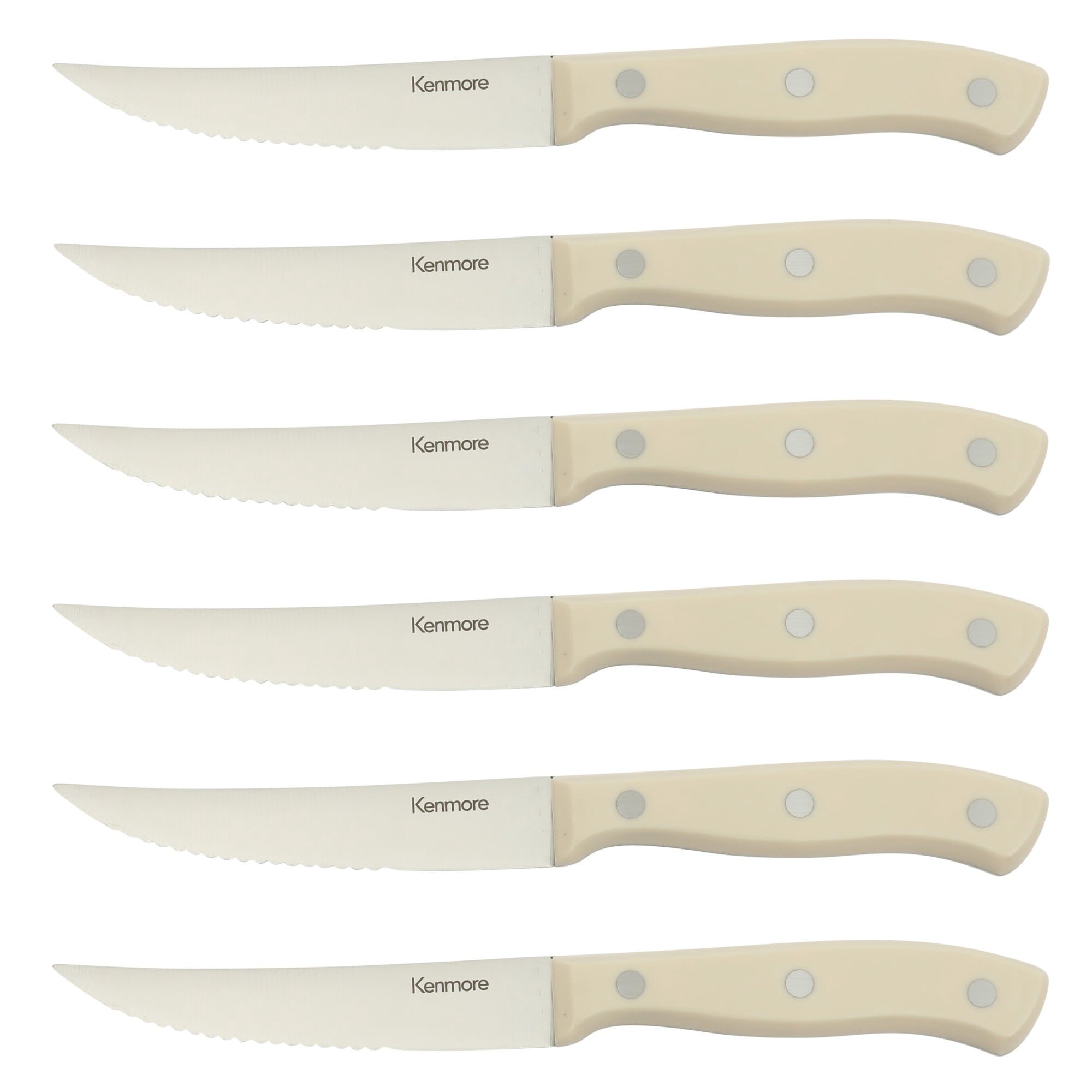 Kenmore Kane 14 Piece Stainless Steel Chef Cutlery Set Black Block, Glacier Blue