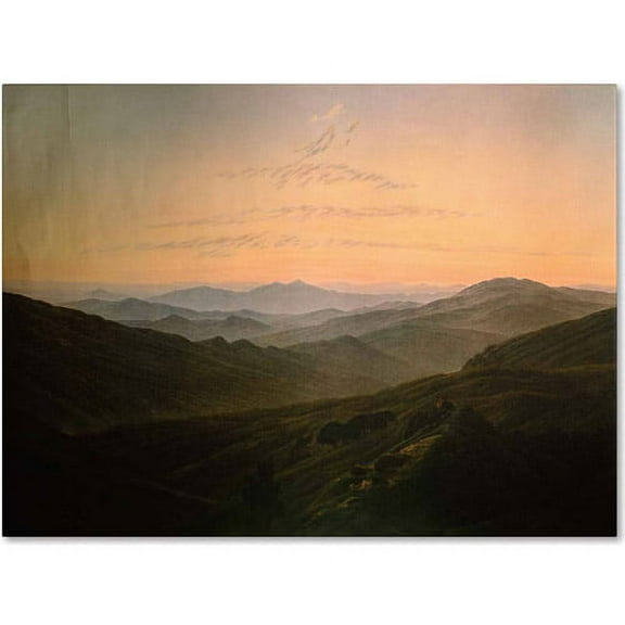 Trademark Fine Art "Dawn" Canvas Art by Caspar David Friedrich