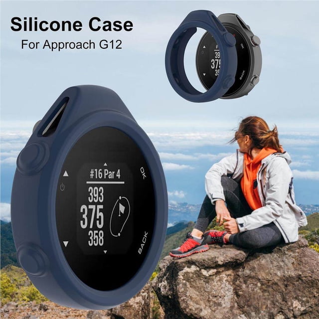 pitrice Silicone Protective Cover Compatible for Garmin Approach G12 Anti-dust Anti-fall Sleeve Case Smart Watch Accessories Blue