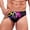 Black, variant on Men's Rainbow Strips Nylon Bikini Swim Briefs Drawstring Sexy Low Rise Swimwear Men'S Speedo Swim Brief(Yellow,M)