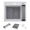 thumbnail image 7 of Ruvati RVG1622BK 23 in. Epi Cube Granite Composite Workstation Drop in Top Mount Wet Bar Prep Sink, Matte Black, 7 of 7