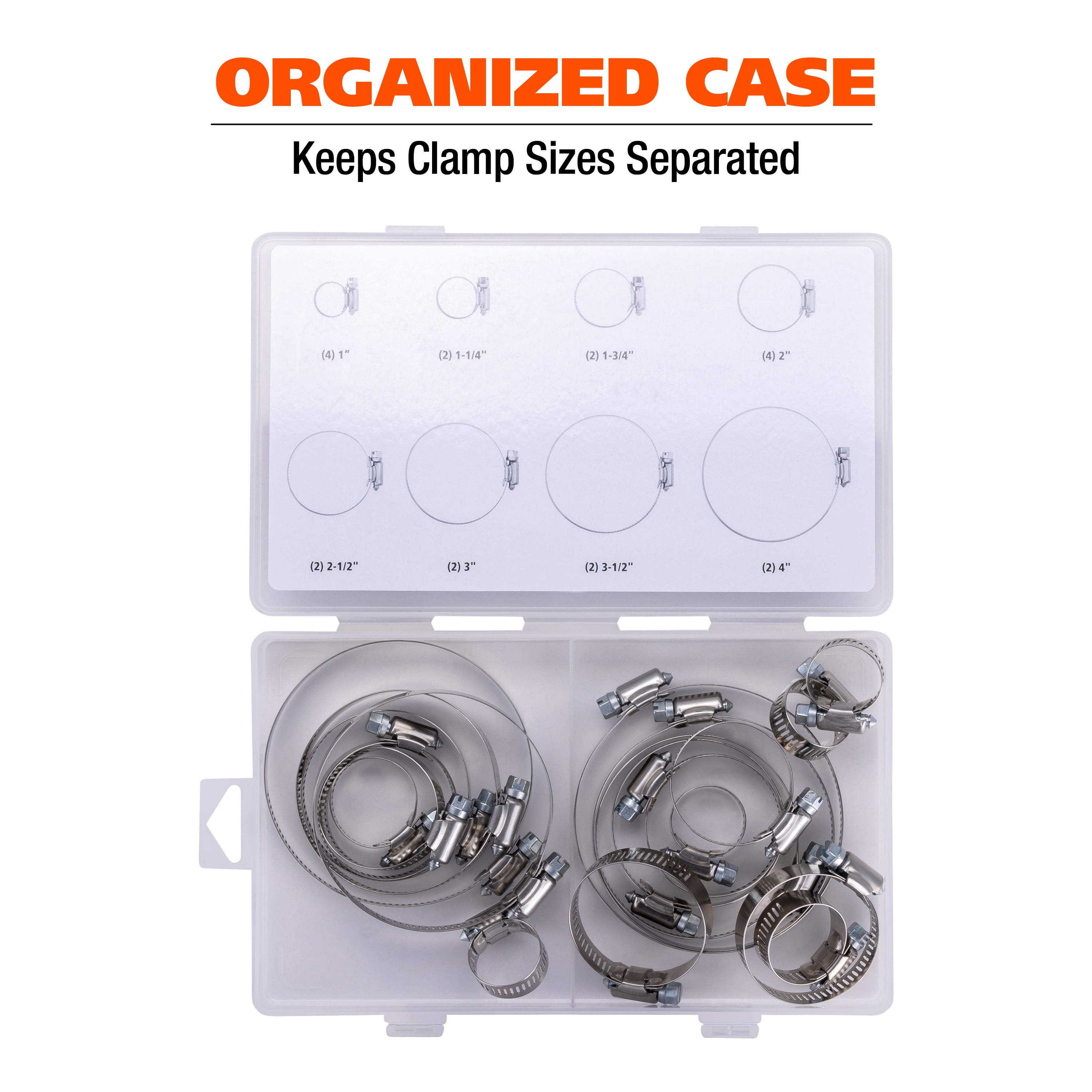 Great Neck Tools Steel Hose Clamp Assortment, 20 Piece Set