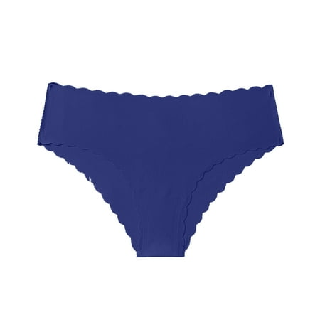 Dasayo Women s Bras on Clearance Blue Thong Seamless Solid G-String Cheeky Low Waist Panty Womens Underwear Briefs M