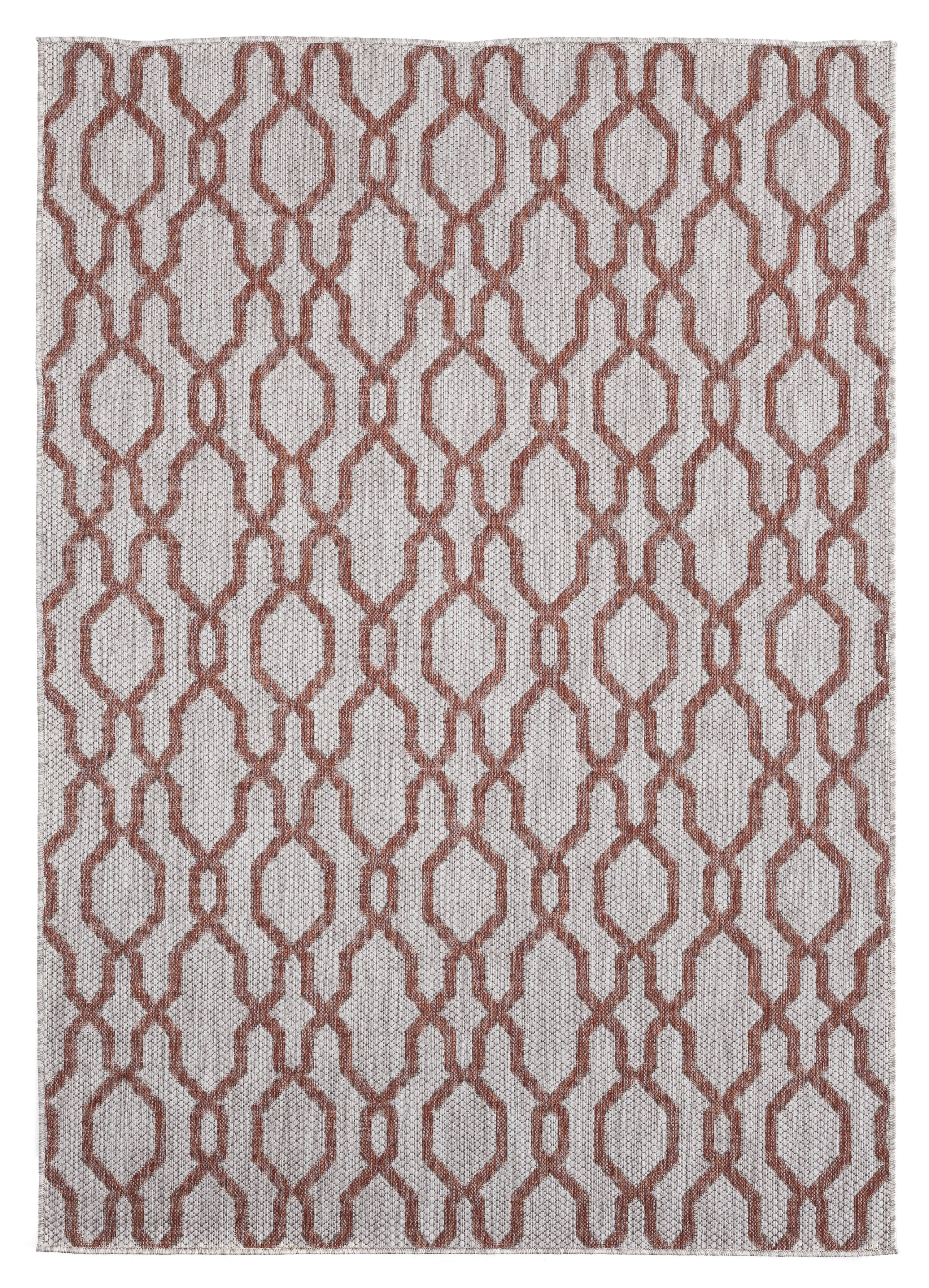 United Weavers Mali Valhalla Contemporary Geometric Area Rug, Red, 5'3" x 7'6"