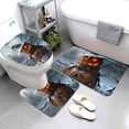 thumbnail image 3 of Bathroom Rugs Sets 3 Piece - Halloween Pumpkin Snowman Absorbent Non Slip Bath Mats, U-Shape Toilet Lid Cover, Contour Mat, Soft Washable Shower Mats Bath Rug Mat for Bathroom Tub Toilet, 3 of 7