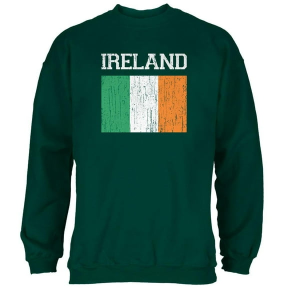 World Cup Distressed Flag Ireland Forest Adult Sweatshirt