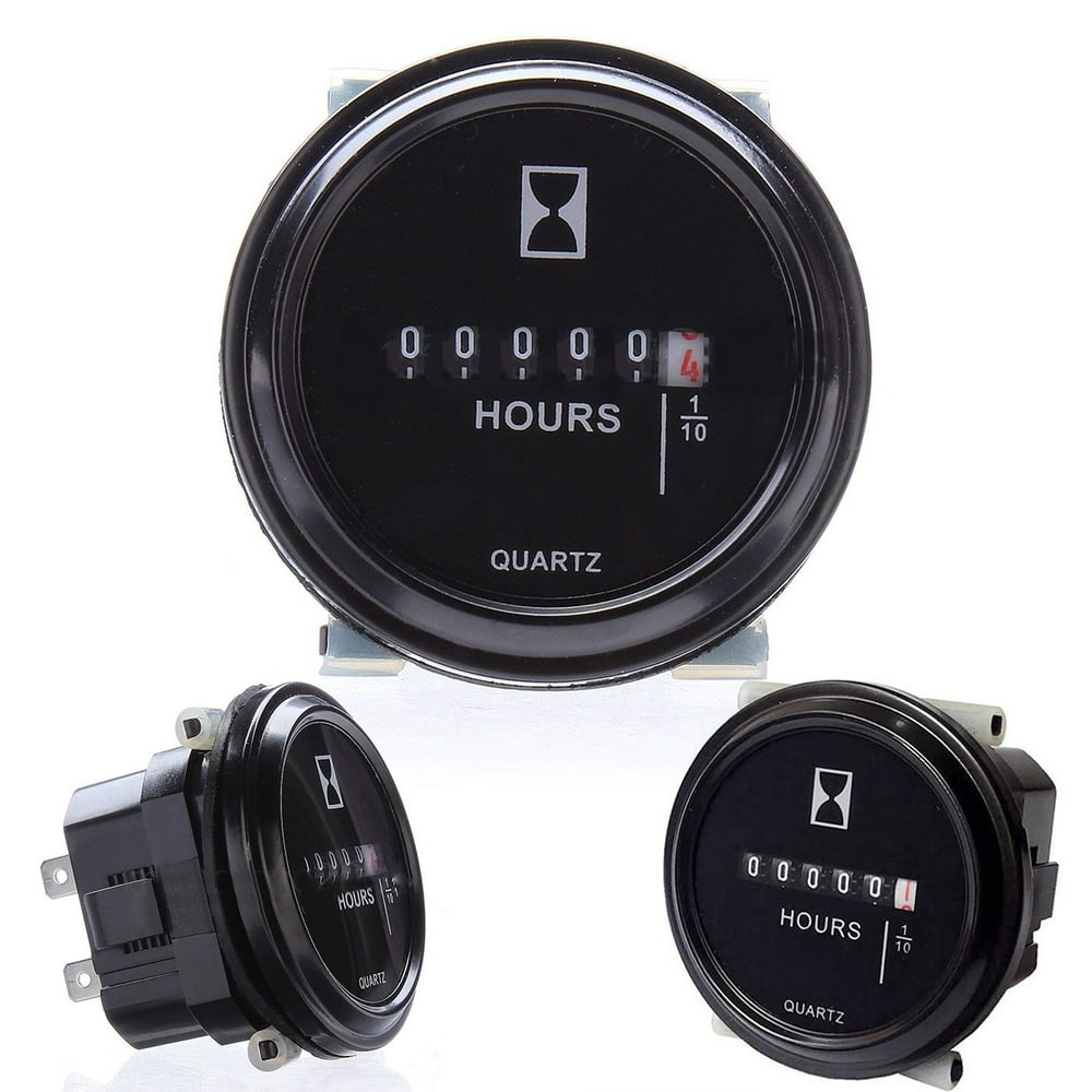12V 24V 36V Hour Meter For Marine Boat Tractor Engine 2'' Round Gauge