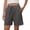 Gray1, variant on Gsakboxl Women's Shorts Women Fashion Drawstring Tie High Waist Wide Leg Casual Loungewear Shorts With Convenient Side Pockets A