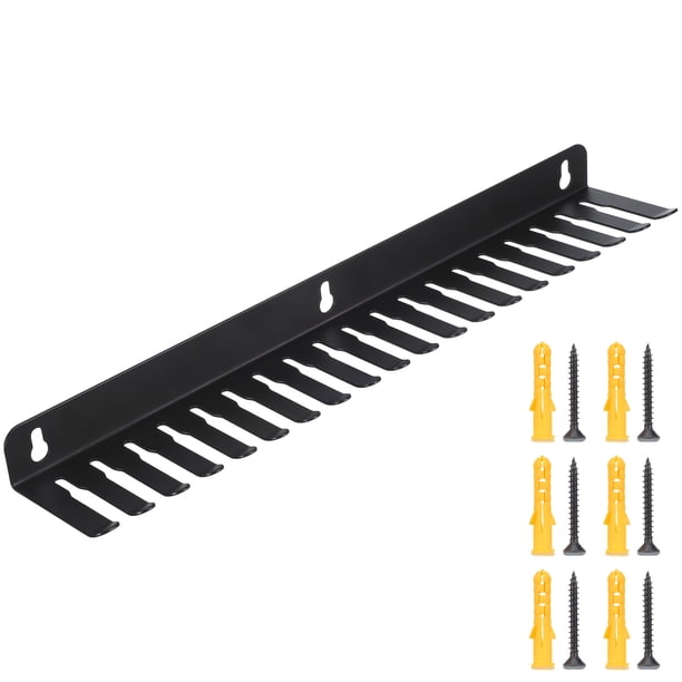 LITINKIMI Organizador De Cables De Acero Negro Con Ranuras Múltiples Para Montaje En Pared Para Oficina Y Hogar