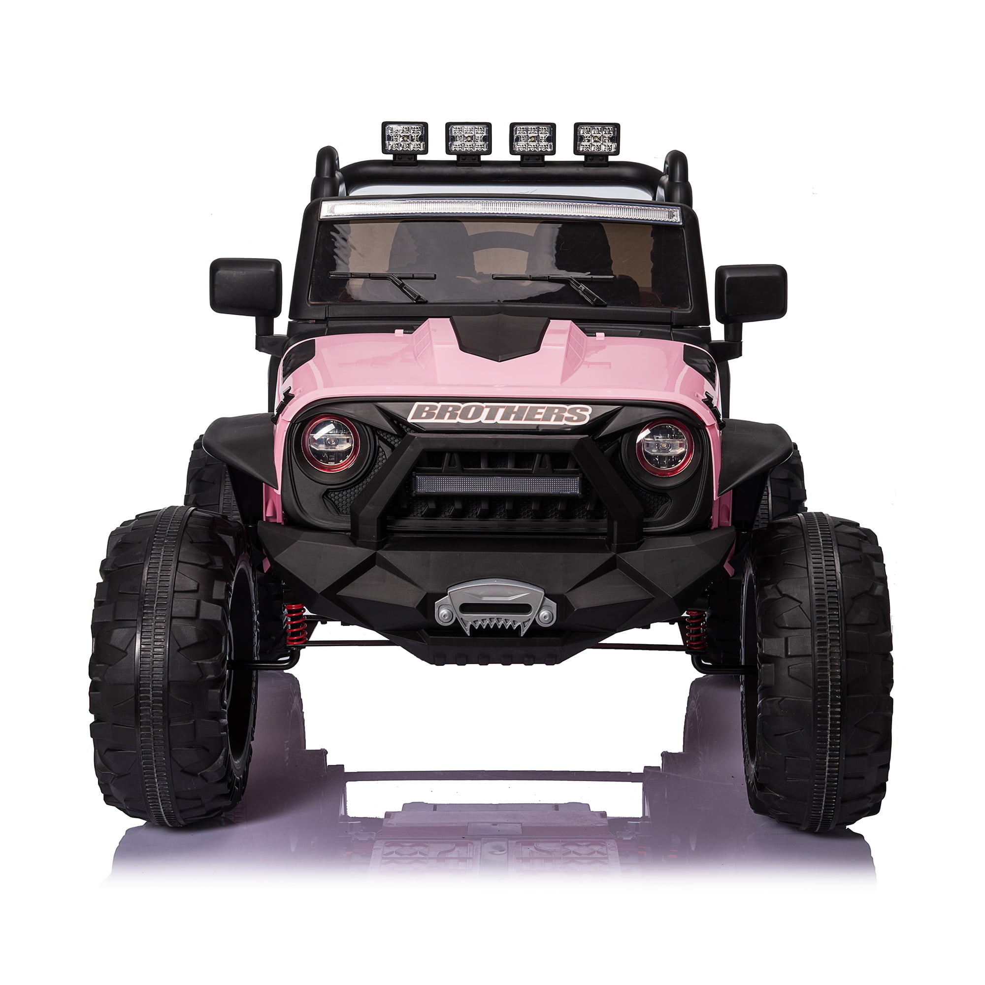 CIPACHO Double Drive Electron Kids Ride On Truck, 24V Battery Powered Toy Car with Spring Suspension, Remote Control, Pink CIPACHO Double Drive Electron Kids Ride On Truck, 24V Battery Powered Toy Car with Spring Suspension, Remote Control, Pink
