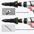 thumbnail image 2 of Adaptateur d'Écrou de Rivet SetAKAPE - Rivet pour Perceuse Sans Fil Rivet Électrique Outil Rivet 2.4-4.8mm (Noir), 1 * Adaptateur d'Écrou de Rivet, Noir, 2 of 6