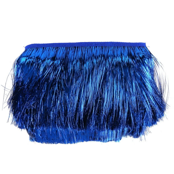 10M Shiny Fringe Trim Sewing Tassel Trim Polyester Fringe Trim DIY Tassel Sewing Accessory 15CM Tassel Trim Material for Dance Skirt Dress Performance Clothing Christmas Decoration Royal Blue