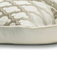 thumbnail image 3 of Decorative Beige 26"x26" (65x65 cm) Euro Shams, Jacquard Lattice, Trellis & Beaded Euro Shams For Couch, Geometric Pattern Modern Style - Arella, 3 of 3