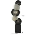 thumbnail image 3 of 6" x 18" Black Glass Stacked Orb Abstract Sculpture with Black Base, by DecMode, 3 of 9