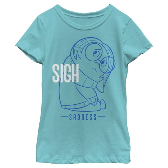 Girl's Inside Out Sigh Sadness Graphic T-Shirt
