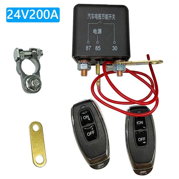 Relé Desconexión Automóvil Remoto Automático Potencia Autor Cierre APAGADO Batería Control Interruptor 12V/24V 200a Evita Universal Baterías Drenaje para El Avance La SUV CAR