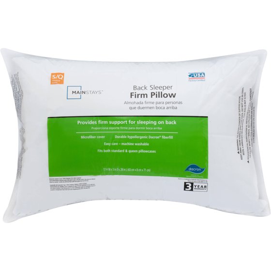 Mainstays 100 Polyester Firm Support Pillow in Multiple Sizes