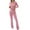 Pink, variant on Y2K Outfits Set Women Two Piece Knitted Set Long Sleeve Zipper Hoodie Crop Top High Waist Trousers Tracksuit Black S