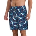 thumbnail image 2 of Cauagu Sea Sharks Print Men's Swim Trunks,Hawaiian Bathing Suit Swimsuits Beach Shorts with Pockets for Men Quick Dry Swimming Board Shorts-3X-Large, 2 of 6