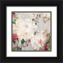 Ella K 15x15 Black Ornate Wood Framed with Double Matting Museum Art Print Titled - Big Bouquette III