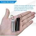 thumbnail image 5 of 2PCS Keychain Pill Holder,Portable Aluminium Alloy Waterproof Pill Box Container,Small Mini Pill Case for Outdoor Travel or Pocket, 5 of 5