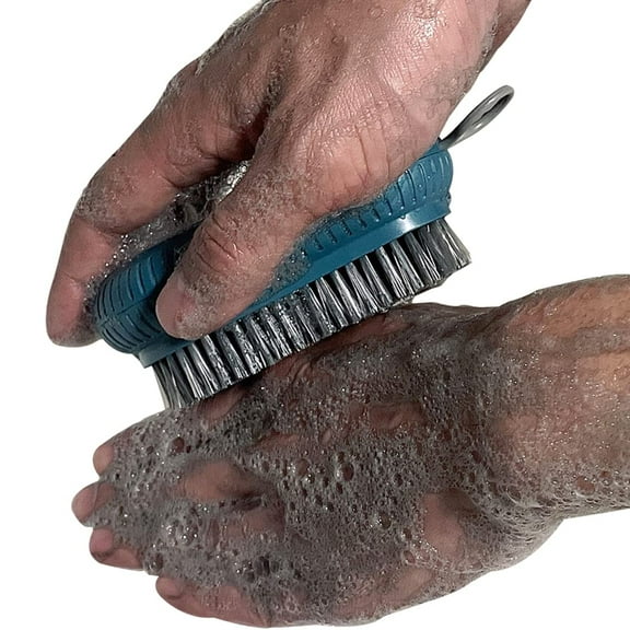 Durable Stiff Bristles Nail Scrub Brush, Blue, 1 Pcs - Heavy Duty Nail Brush for Men & Mechanics