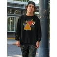 thumbnail image 2 of Abstract Colored Triangles. Sweatshirt Men -Image by Shutterstock, Male 4X-Large, 2 of 4