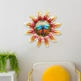 thumbnail image 4 of Colgante de pared Flor Zulema Escultura de pared rojo, 4 of 5