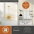 thumbnail image 4 of Nikko 6L Starburst Gold Mid-Century Modern Pendant Light, 4 of 12
