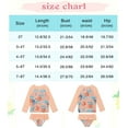 thumbnail image 4 of Zando Toddler Girl Rash Guard Sets Swimsuit Long Sleeve Top and Elastic Bottom with Ruffle Bathing Suits Baby Girl UPF 50+ Sun Protection Swimwear Navy Watermelon 5-6T, 4 of 5