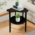 thumbnail image 5 of Uuiauoio Modern End Table Mobile Side Table Plastic Coffee Table Modern Double Layer Table with Storage Small Decorative Side Table Easy to Assemble for Small Spaces Bedroom Office Living Room, 5 of 6