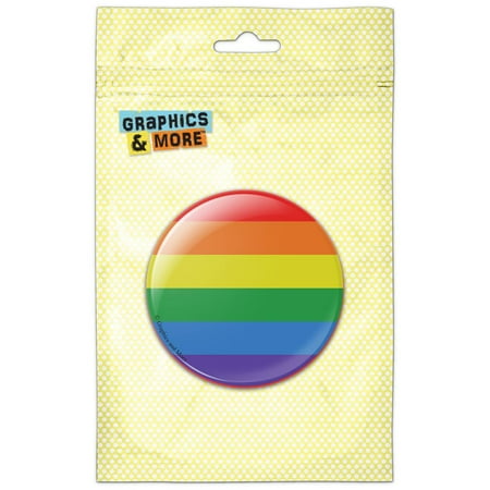Pride Rainbow Button - LGBTQ Gay Lesbian Transgender Queer Bisexual Pride Rainbow Refrigerator Button Magnet